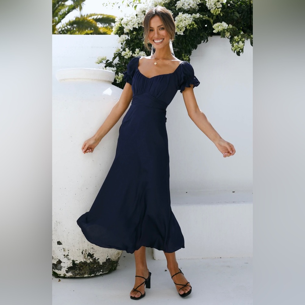 Hello Molly Sky Child Maxi Dress Navy